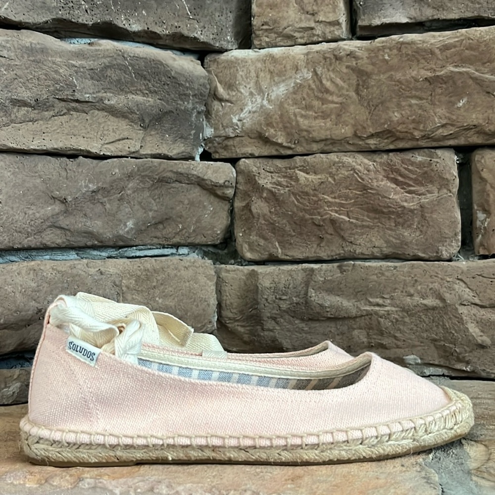 Soludos Tie Up Ballet Flat / Light Pink‎ / SZ 6.5